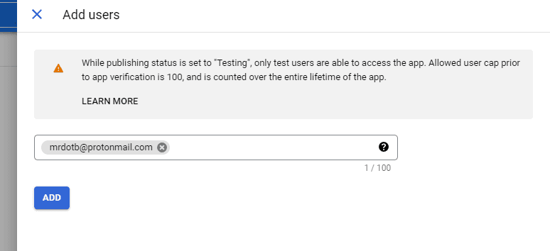 setup oauth consent screen 5