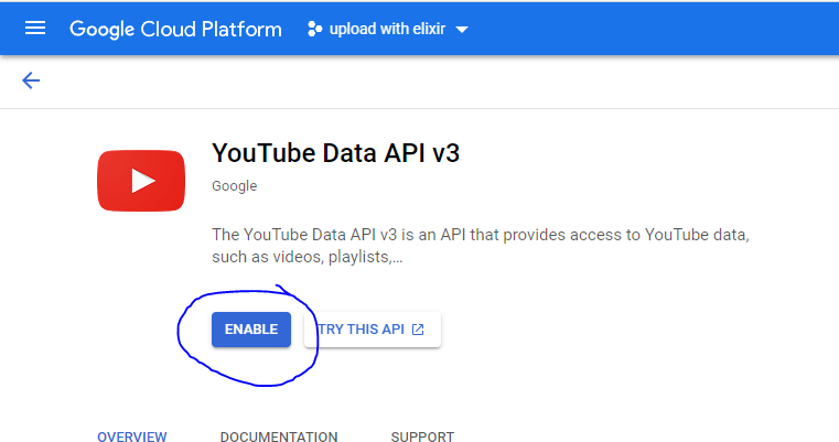 enable youtube api 2